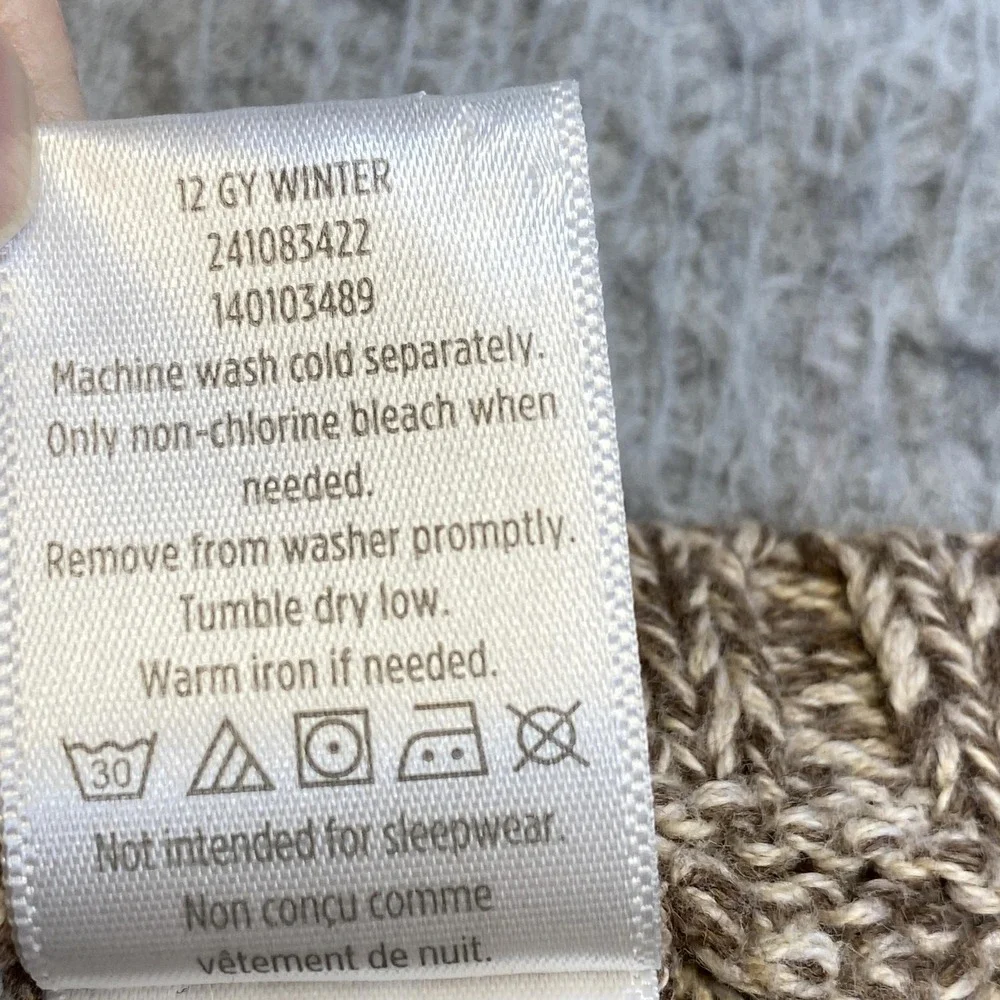 Gymboree Sweater Kids 5-6 Brown‎ Cable Knit Pullover Cotton Winter Crewneck